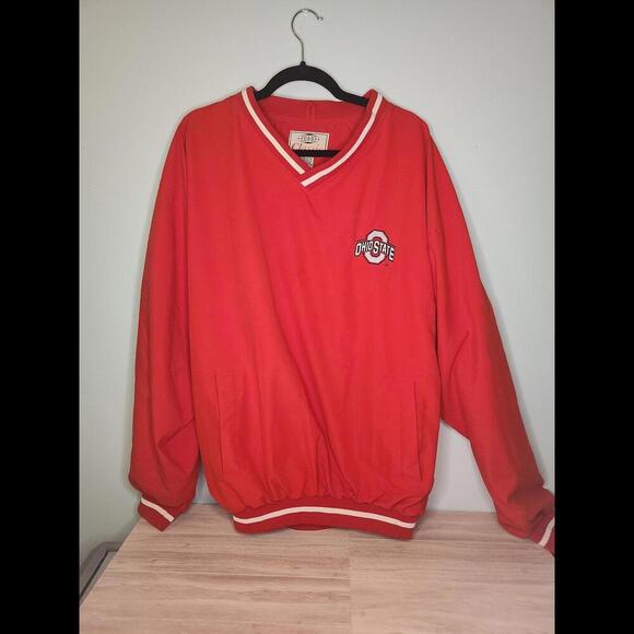 Vintage Ohio State Nylon Red Crewneck Pullover Size XXL - Picture 1 of 3